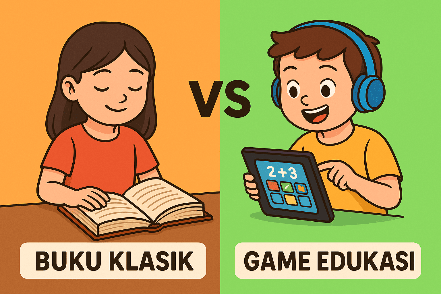 Persaingan Sehat: Buku Klasik vs Game Edukasi, Mana yang Bikin Anak Pintar?