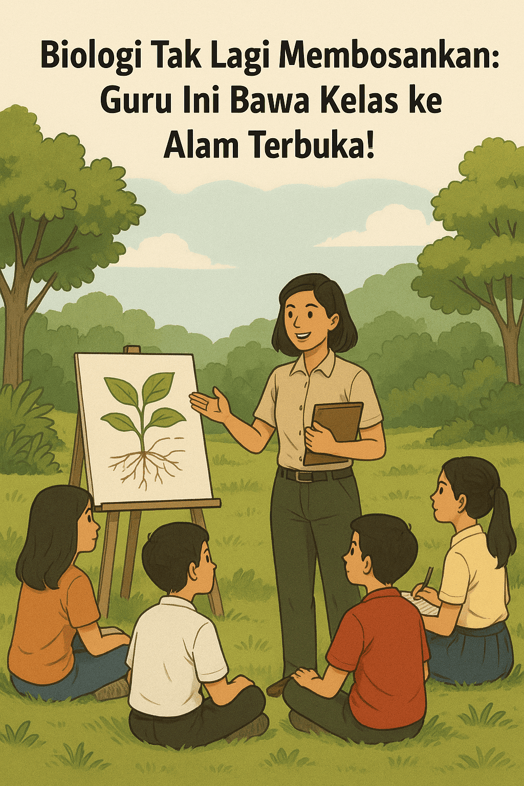 Biologi Tak Lagi Membosankan: Guru Ini Bawa Kelas ke Alam Terbuka!