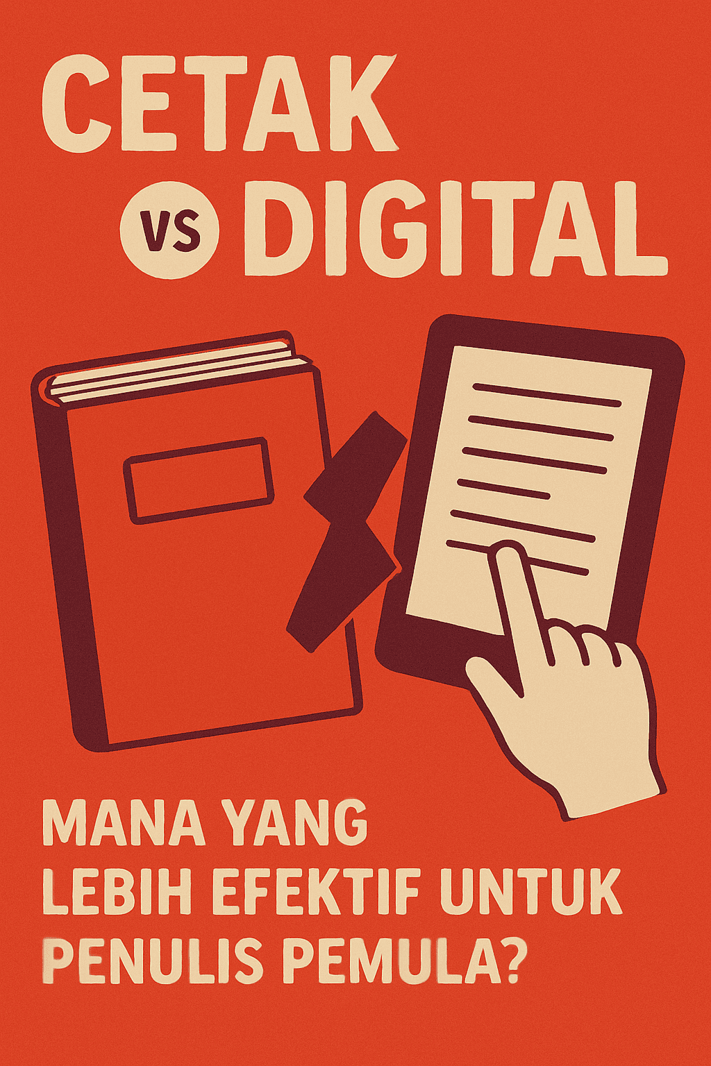 Cetak vs Digital: Mana yang Lebih Efektif untuk Penulis Pemula?