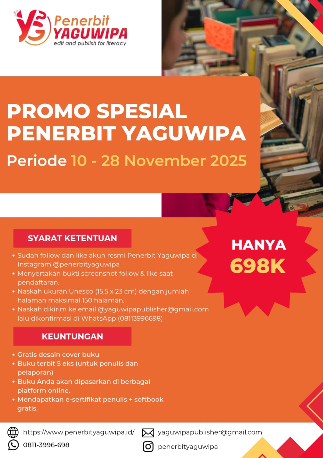 Promo Spesial Akhir Tahun! Penerbit Yaguwipa Hadirkan Penawaran Menarik bagi Penulis Seluruh Indonesia