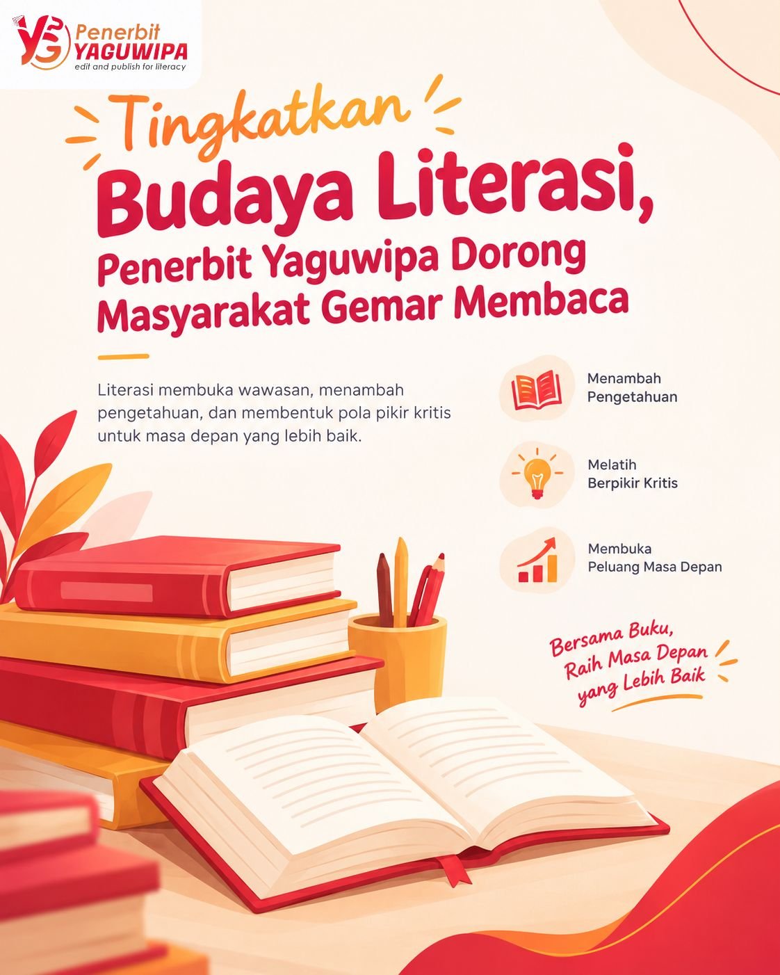 Tingkatkan Budaya Literasi, Penerbit Yaguwipa Dorong Masyarakat Gemar Membaca