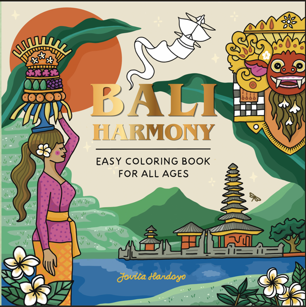 Bali Harmony: Easy Coloring Book for All Ages