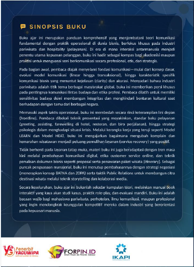 Komunikasi Bisnis Pariwisata cover belakang