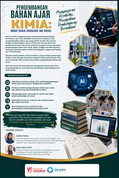 Pengembangan Bahan Ajar Kimia: Konsep, Desain, Digitalisasi, dan Inovasi cover belakang