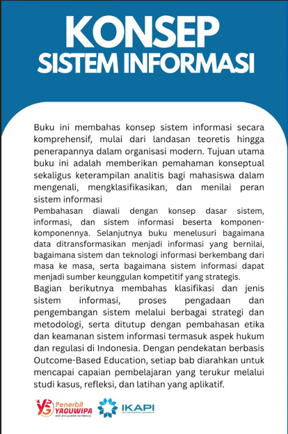 Konsep Sistem Informasi cover belakang